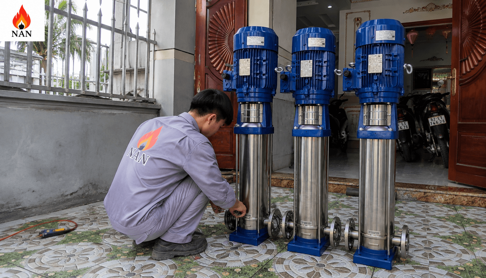 sửa chữa bơm cấp nước nồi hơi